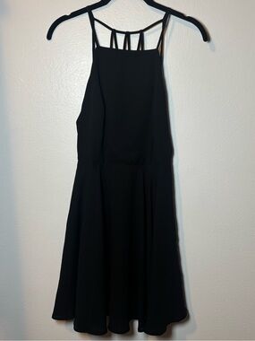 Lulu's Black Strappy-Back Mini Dress